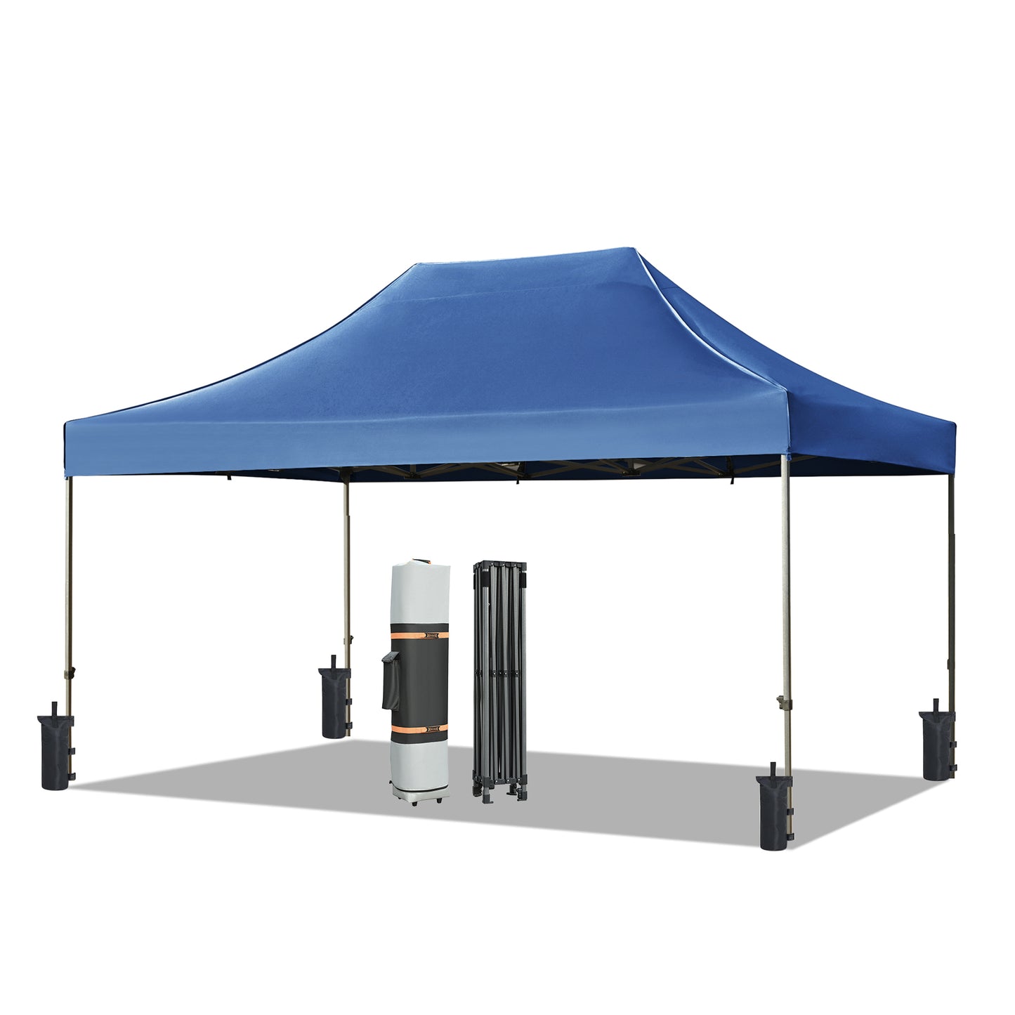 TREXM 10x15 Pop Up Canopy Tent, Heavy Duty Party Tent with 4 Sidewalls UV Waterproof Protection, 3 Height Adjustable Outdoor Canopy Tent for Weddings, Events, and Backyard Gatherings, Blue